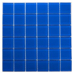 Gạch kính mosaic viên xanh đậm
