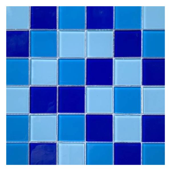 Gạch mosaic trộn 3 màu viên 48x48mm Gạch mosaic bể bơi trộn 3 màu viên 48x48mm
