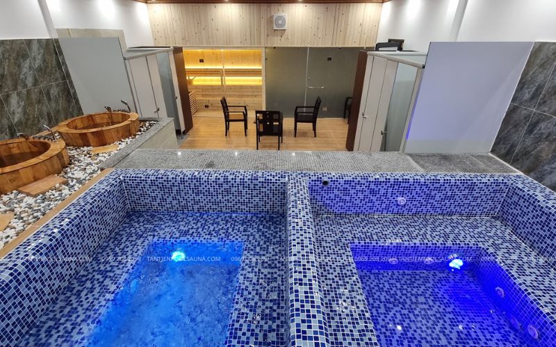 Gạch mosaic trộn 3 màu viên 25x25mm Bể sục ốp gạch mosaic thủy tinh trộn màu dạng viên nhỏ
