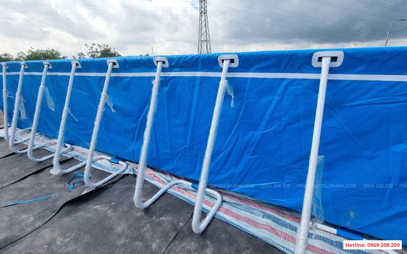 Lắp đặt bể bơi bạt trường học Đông Triều, Quảng Ninh