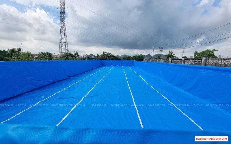 Lắp đặt bể bơi bạt trường học Đông Triều, Quảng Ninh