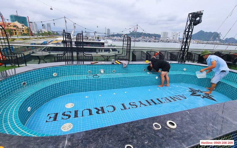 nâng cấp công nghệ bể sục amethyest Cruise Hạ Long