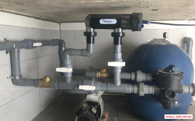 Phòng máy vận hành bể bơi 