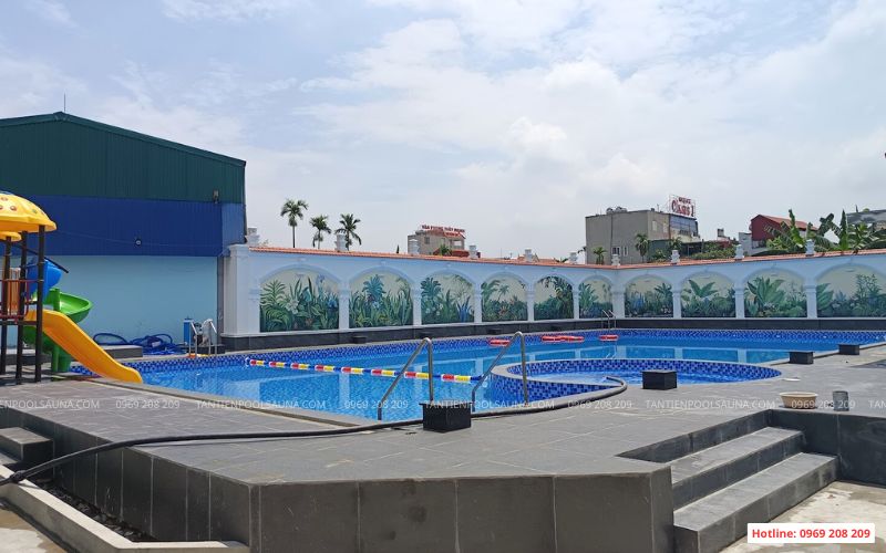 Thi công bể bơi kinh doanh 200m2 tại TP Hải Phòng
