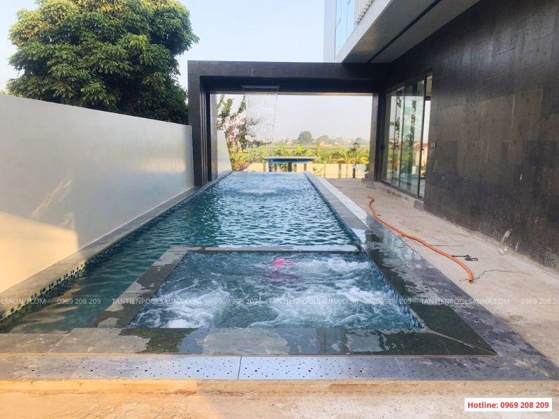 Thi công và hoàn thiện bể bơi gia đình tại Bắc Giang