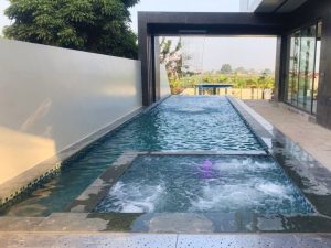 thi công bể bơi villa gia đình anh Trung Bắc Giang