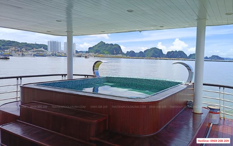Thi công bể sục cao cấp tàu dragon cruise