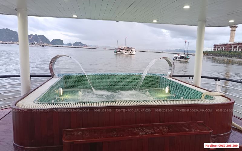 Thi công bể sục cao cấp tàu dragon cruise