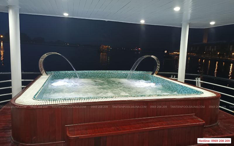 Thi công bể sục cao cấp tàu dragon cruise