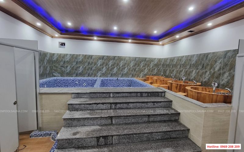 Thi công bể sục nóng lạnh cho spa tại Ân Thi, Hưng yên