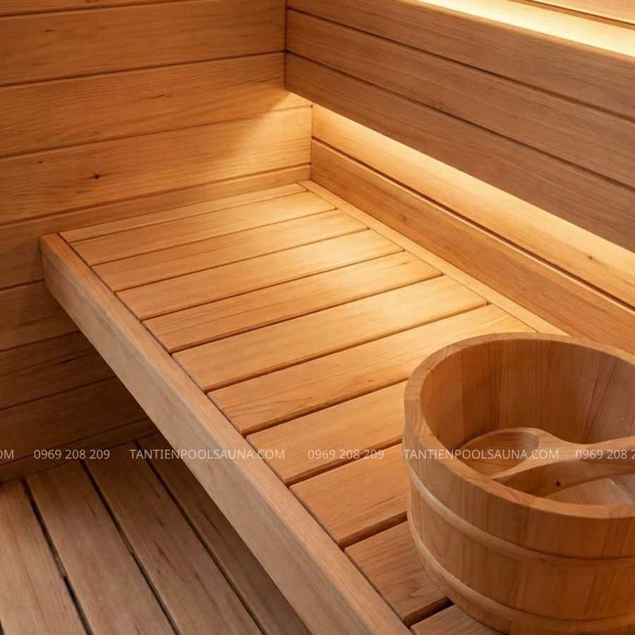 Cận cảnh nội thất bên trong phòng xông khô SR03 HEM-C