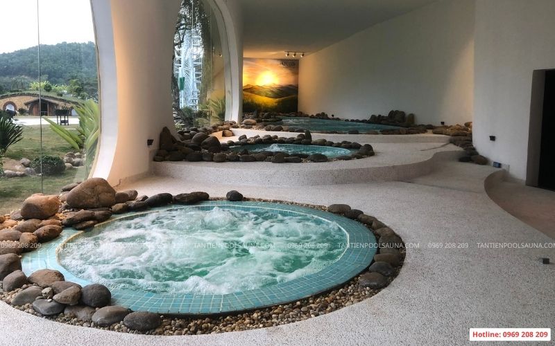 Thi công bể sục trong nhà tại Melody Lương Sơn