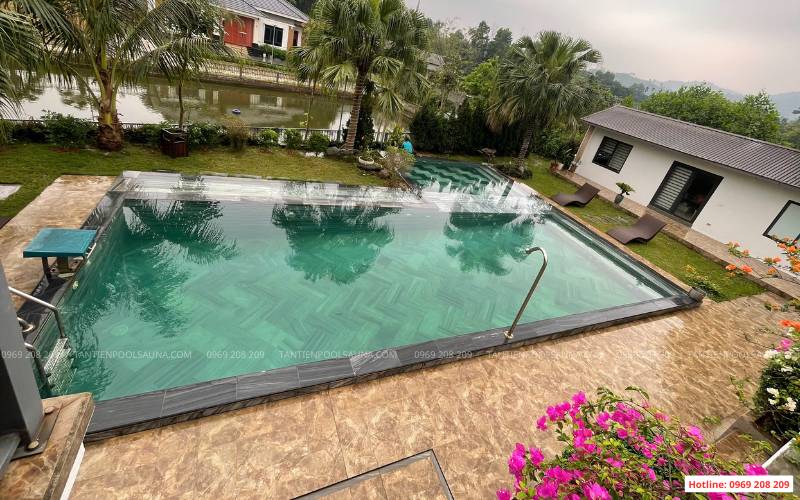 Tân Tiến thiết kế và thi công bể bơi tại Hòa Bình