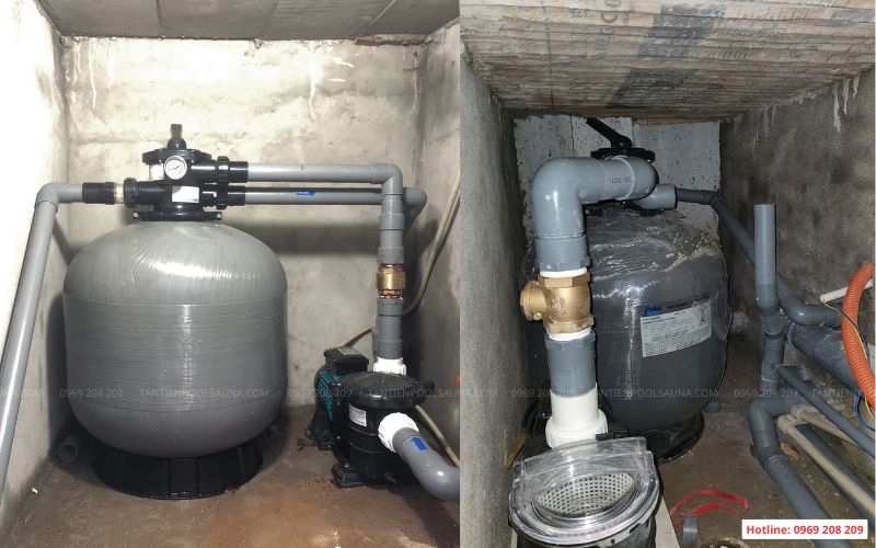 Một số phòng máy vận hành bể bơi