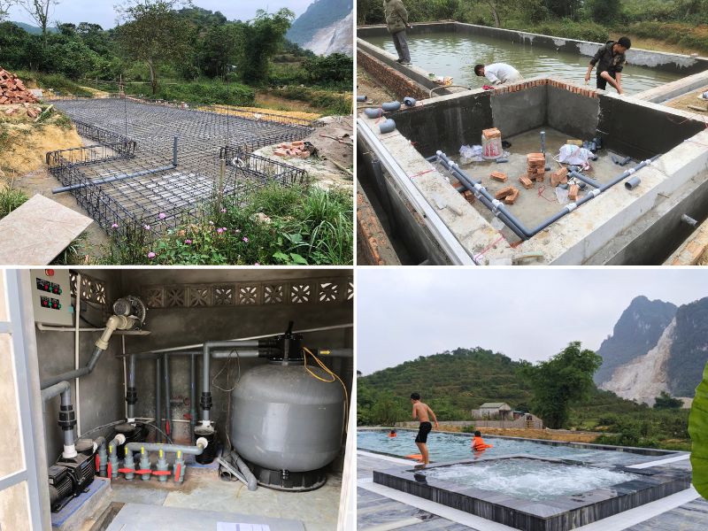 Thi công bể bơi Eco Green Lương Sơn