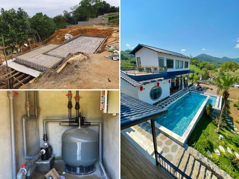 Bể bơi homestay Izumi