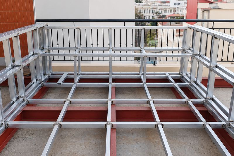 Khung thép mạ sơn tĩnh điện của bể composite