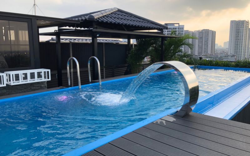 phụ kiện tiện ích cho bể bơi composite