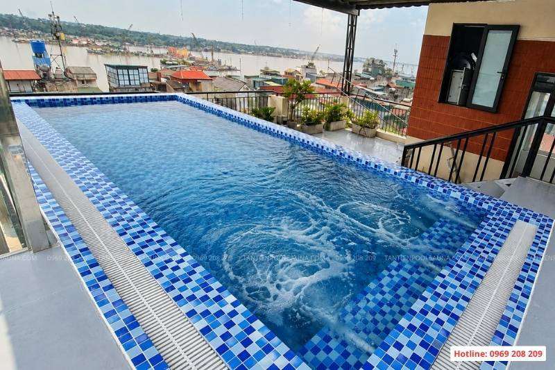 Bể bơi điện phân muối là gì? Cấu tạo, nguyên lý hoạt động, ưu nhược điểm và chi phí đầu tư Bể bơi composite khách sạn
