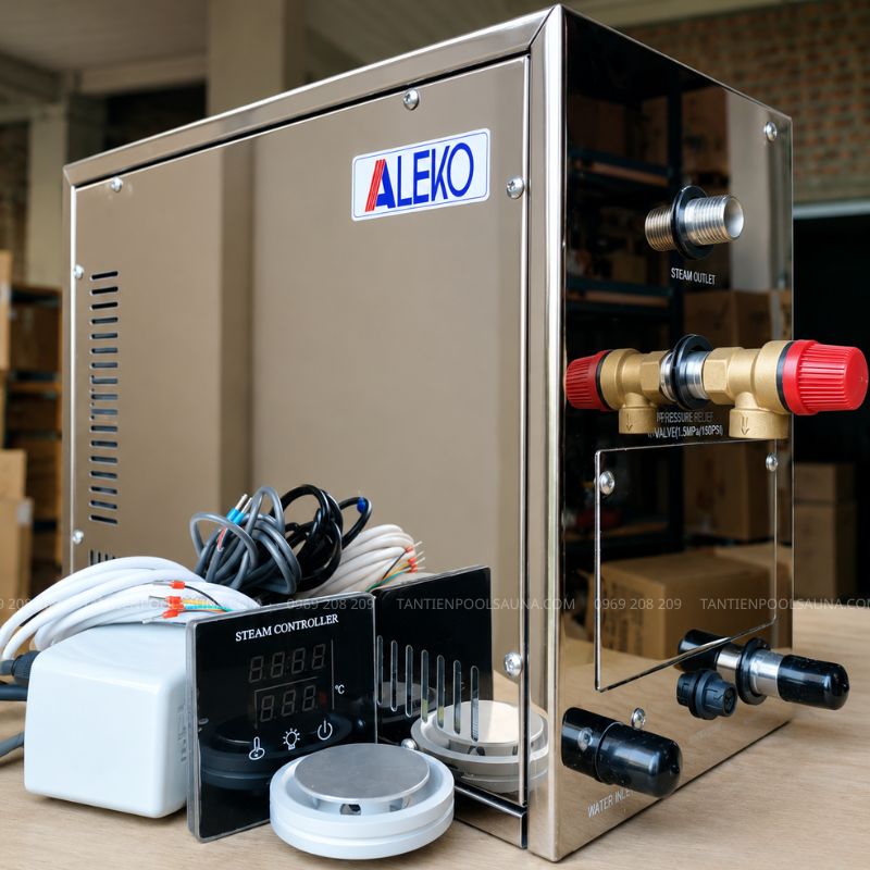 Máy xông hơi ướt ALEKO AT Máy xông hơi đi cùng đầy đủ bảng điều khiển và phụ kiện kết nối