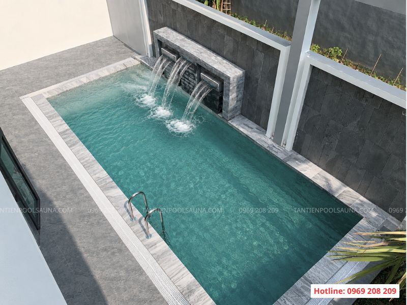 Thi công bể bơi gia đình trọn gói: Báo giá, quy trình và kinh nghiệm thực tế Bể bơi gia đình anh Thịnh Phúc Yên
