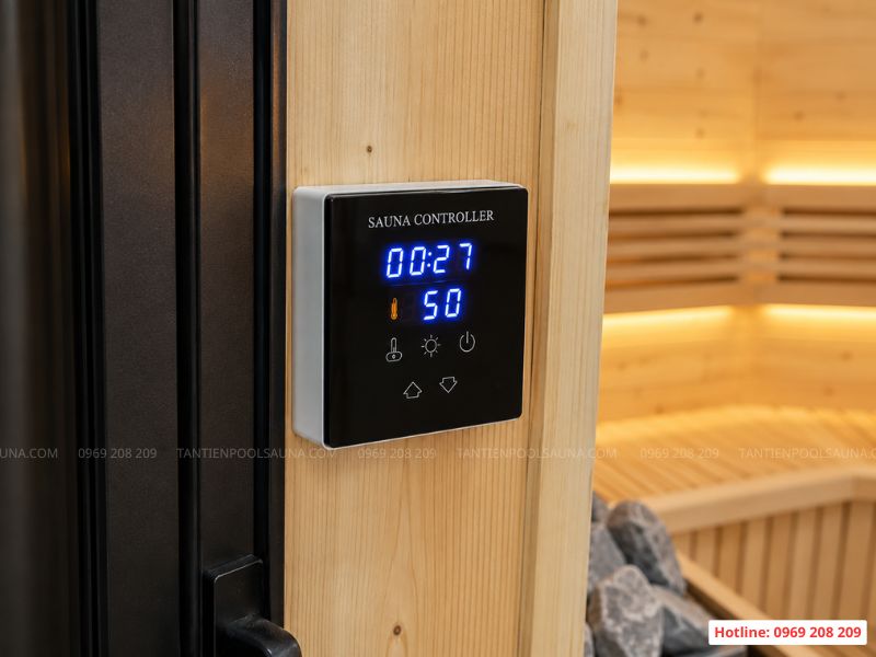 Máy xông hơi khô Aleko SCA Bảng điều khiển máy xông hơi Aleko SCA