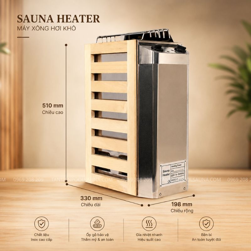 Máy xông khô Fanlan 3.6kW Máy xông hơi khô Fanlan 3,6KW