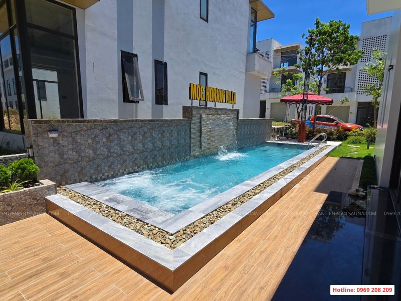Toàn cảnh công trình bể bơi sau khi hoàn thiện