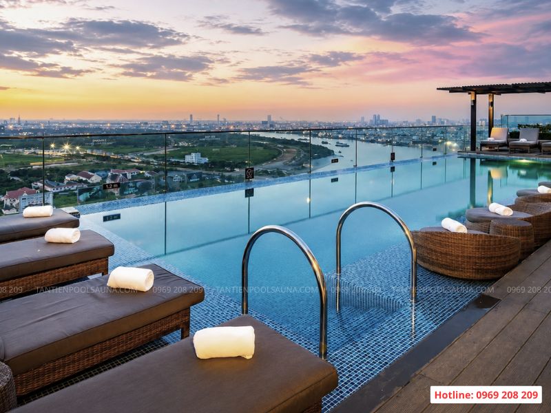 Bể bơi trên sân thượng: Những điều cần biết trước khi thiết kế và thi công Bể bơi trên tầng thượng - Tân Tiến