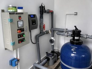 Phòng máy thiết bị bể bơi gia đình