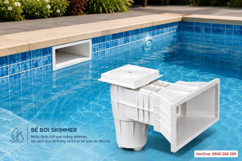 Bể bơi Skimmer là gì? Cấu tạo, nguyên lý và cách thiết kế Phụ kiện skimmer bể bơi thu nước mặt, nhựa ABS