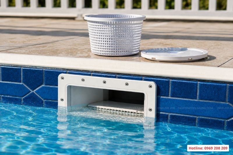 Bể bơi Skimmer là gì? Cấu tạo, nguyên lý và cách thiết kế Phụ kiện skimmer bể bơi