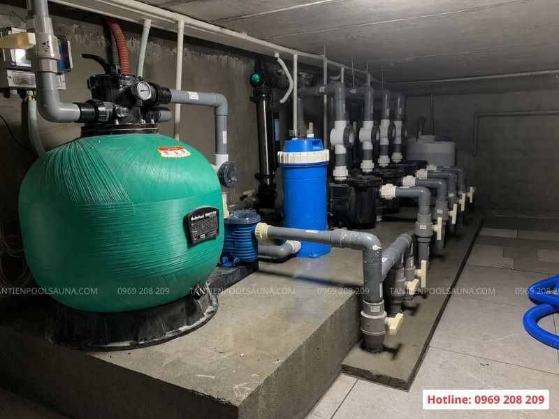 Phòng máy thiết bị bể bơi