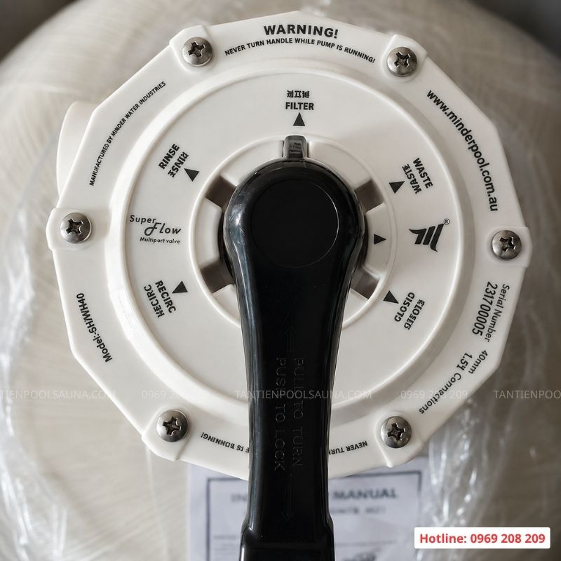 Bình lọc bể bơi GreatPool G Series Tay van bình lọc 6 chức năng của Greatpool G series