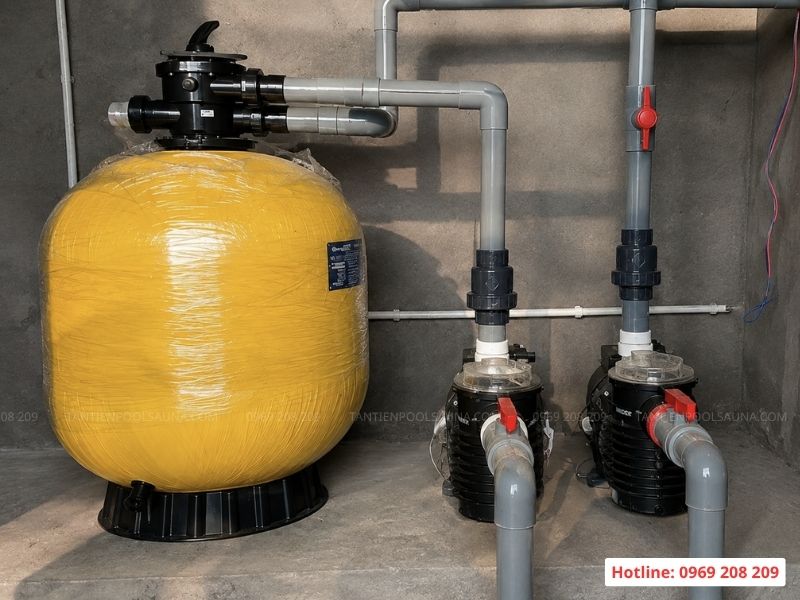 Bình lọc bể bơi GreatPool G Series Phòng máy bể bơi homestay 60m3
