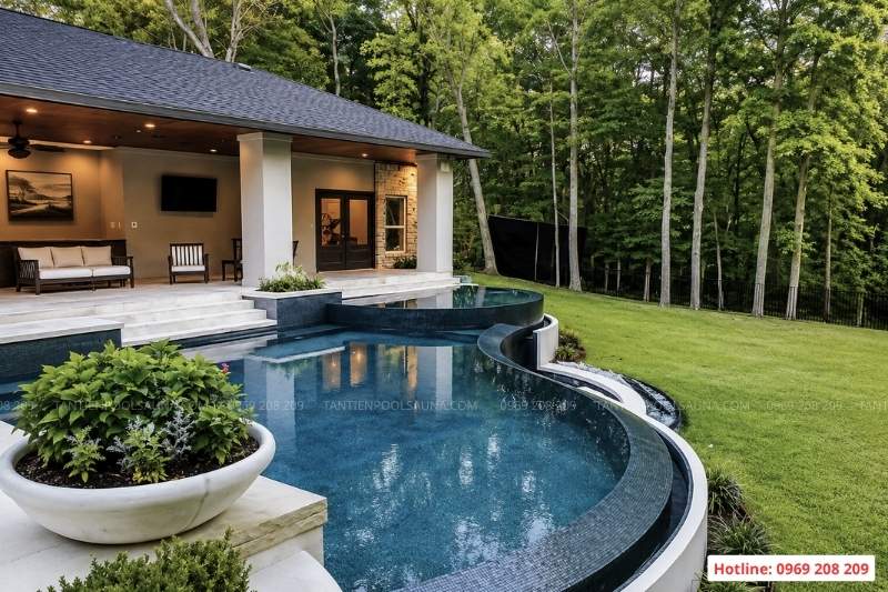 Bể bơi bê tông và bể bơi composite nên chọn loại nào? Bể bơi vô cực gia đình