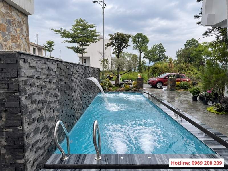 Thi công bể bơi villa 