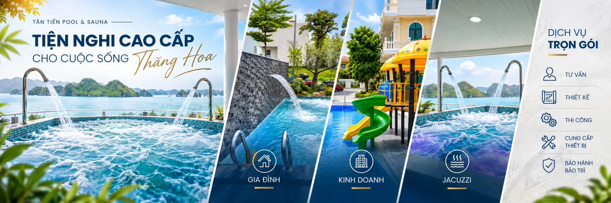 banner tan tien pool sauna thi cong be boi