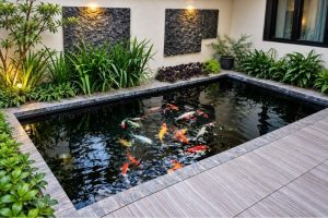 Cải tạo hồ cá koi sang bể bơi