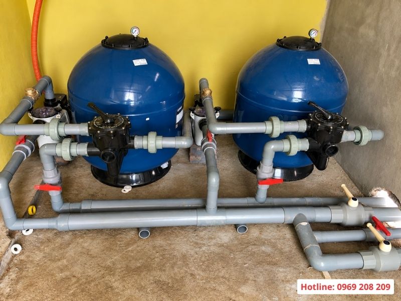 Cải tạo hồ cá Koi thành bể bơi: Những vấn đề kỹ thuật cần lưu ý Hệ thống lọc cát của bể bơi