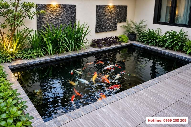 Cải tạo hồ cá Koi thành bể bơi: Những vấn đề kỹ thuật cần lưu ý Cải tạo hồ cá koi sang bể bơi