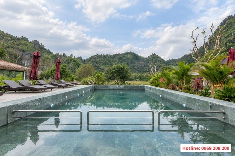 Bể bơi kinh doanh homestay quy mô ~100m2