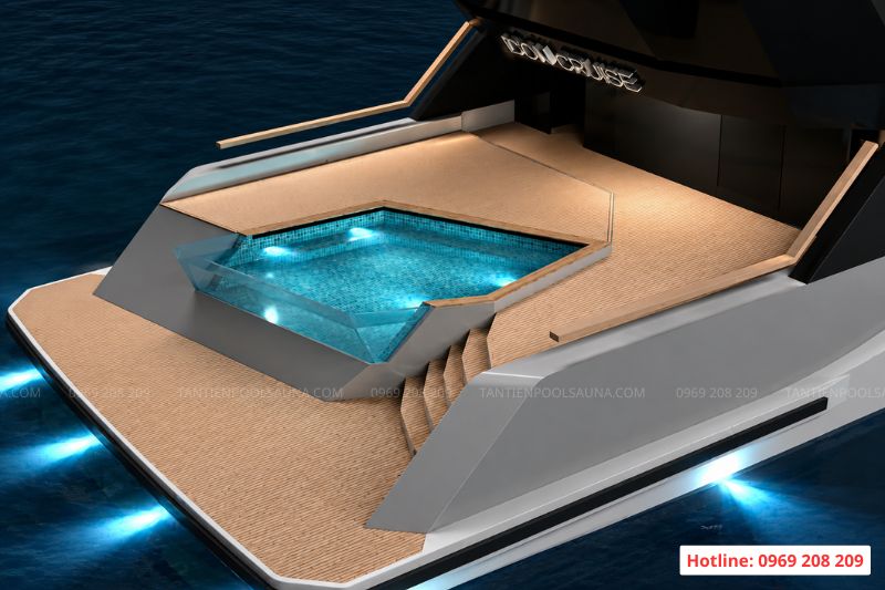 Bản vẽ 3D phối cảnh bể sục