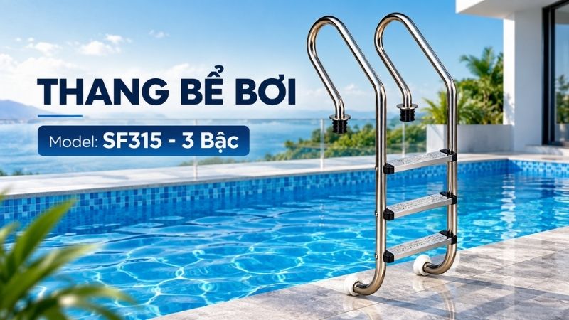 Thang bể bơi 3 bậc SF315 Thang bể bơi 3 bậc SF315