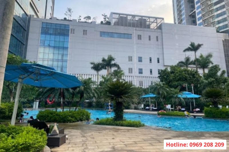 Top bể bơi ngoài trời đẹp ở Hà Nội năm 2026 Bể bơi ngoài trời Keangnam Garden Pool