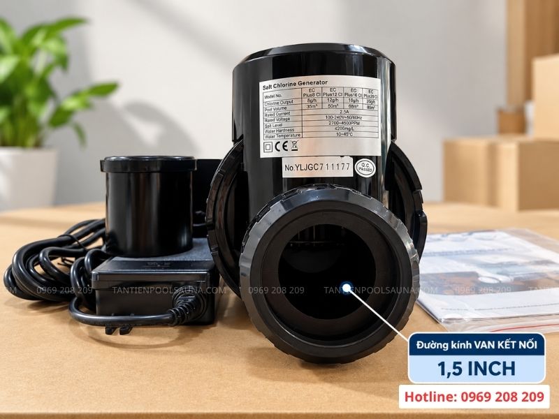 Bộ điện phân muối Laswim EC Plus Bộ điện phân muối bể bơi Laswim EC Plus