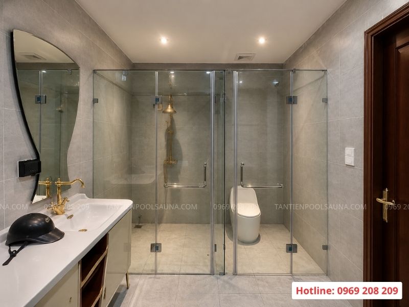Thi công cabin xông hơi ướt và bồn sục tại Phú Diễn, Hà Nội Lắp đặt cabin xông hơi ướt tại Phú Diễn