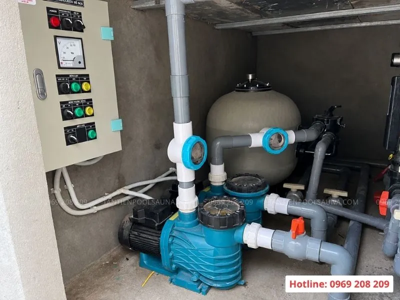 Phòng máy thiết bị bể bơi