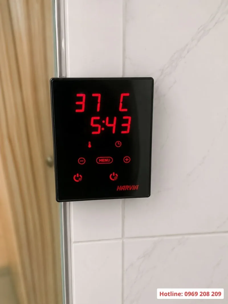 Bảng điều khiển máy xông hơi lắp đặt bên ngoài