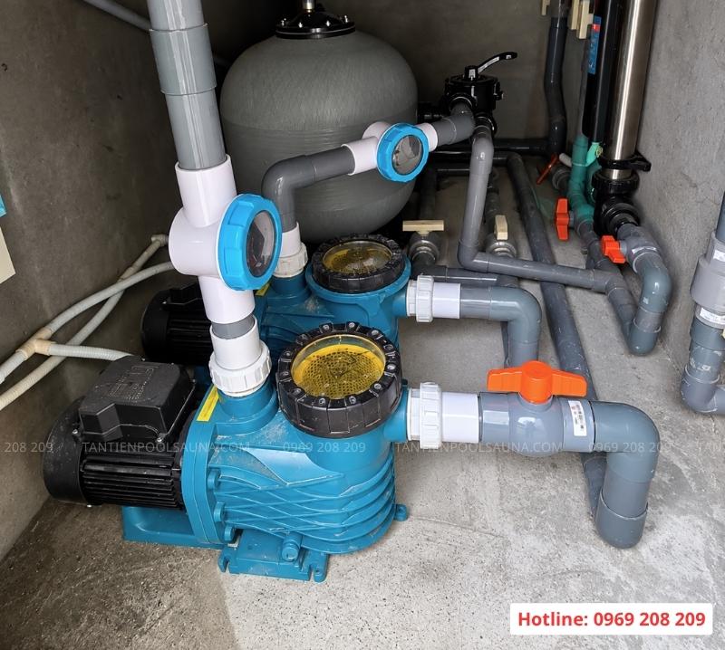 Máy bơm bể bơi AKP series Phòng máy vận hành bể bơi villa